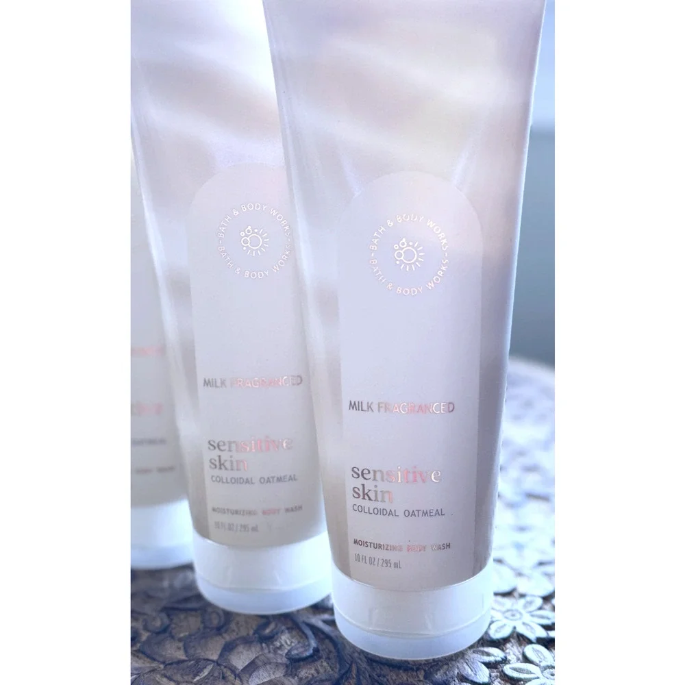 3 Bath & Body Works Sensitive Skin Colloidal Oatmeal Milk Moisturizing Body Wash